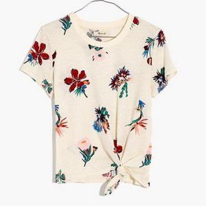 NWT Madewell Knot-Front Tee - Hawaiian Hideaway XS